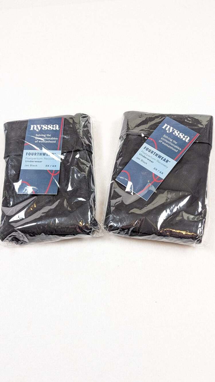 Nyssa Fourthwear Postpartum Recovery Underwear Jet Black 3X/4X